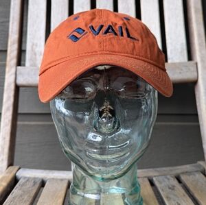 Vail Embroidered Terracotta Orange Baseball Cap Dad Hat Unisex One Size